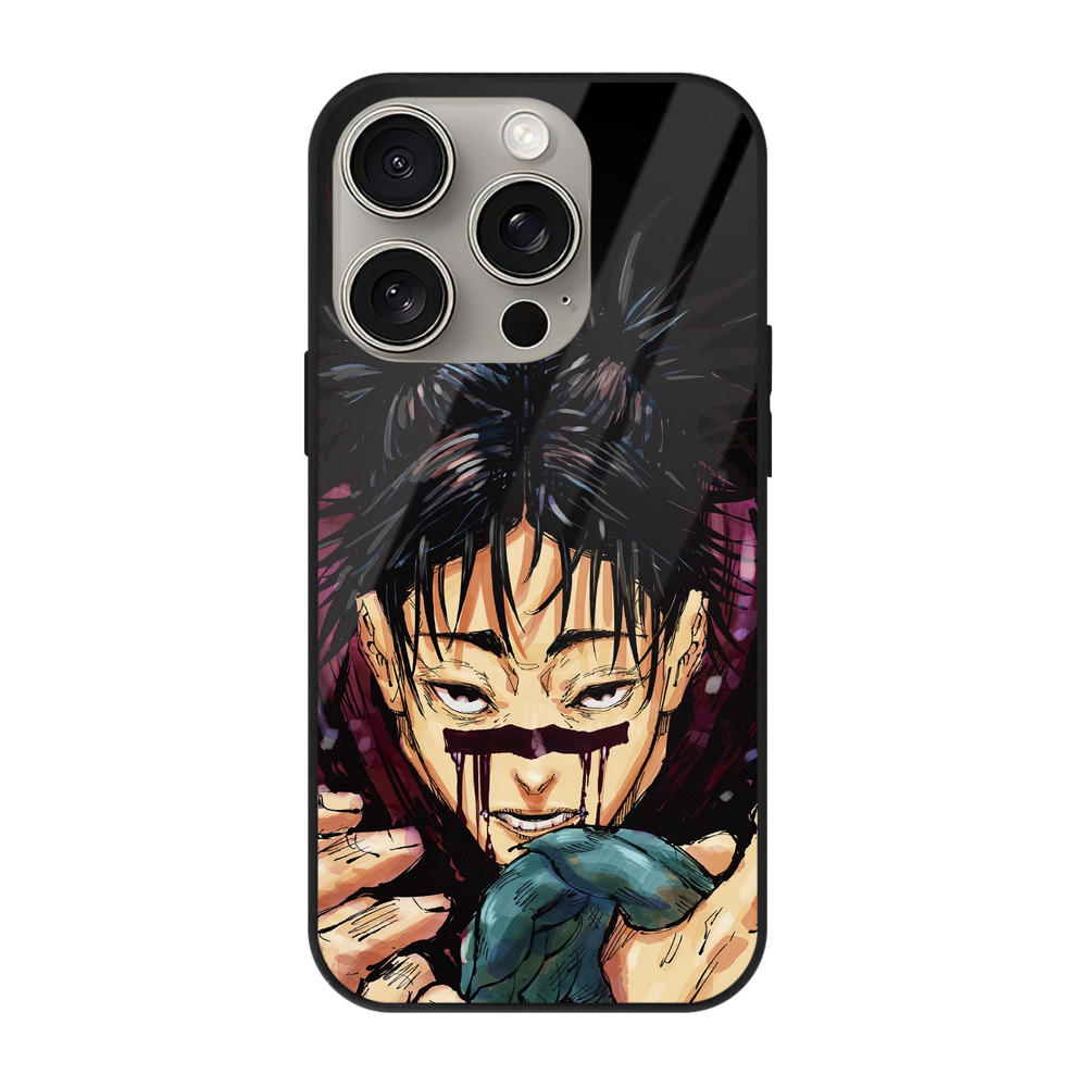 （画像用） 呪術廻戦 Jujutsu Kaisen 【iPhone15Pro対応】スマホケース 耐衝撃＆黄変防止 背面ガラス