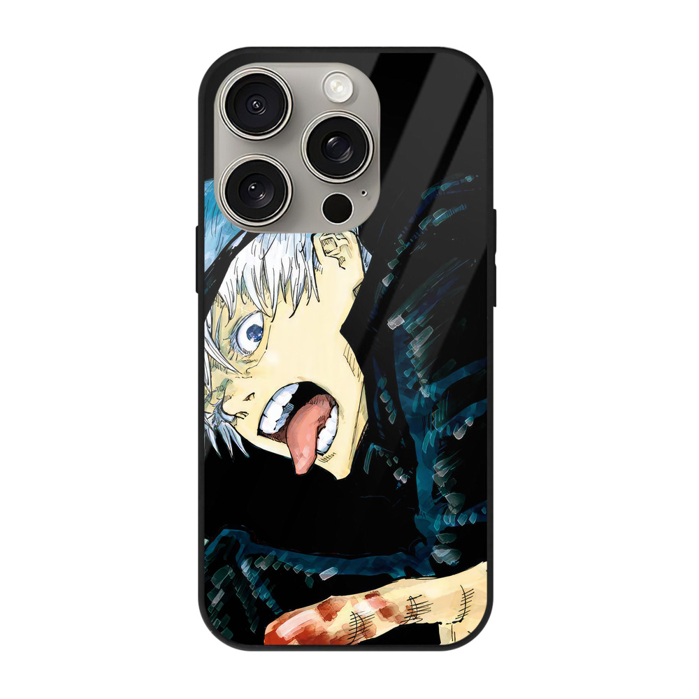 （画像用） 呪術廻戦 Jujutsu Kaisen 【iPhone15Pro対応】スマホケース 耐衝撃＆黄変防止 背面ガラス
