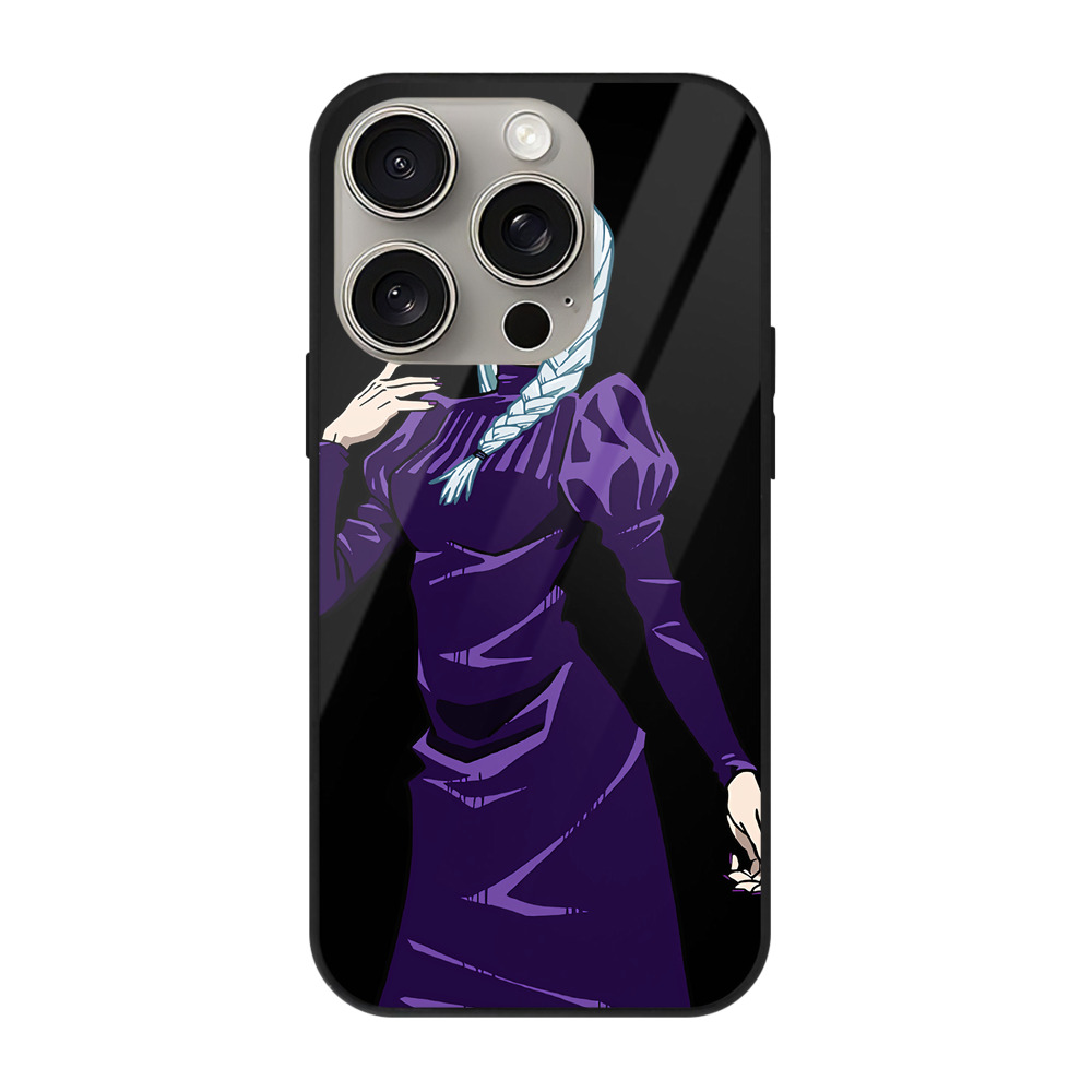 （画像用） 呪術廻戦 Jujutsu Kaisen 【iPhone15Pro対応】スマホケース 耐衝撃＆黄変防止 背面ガラス
