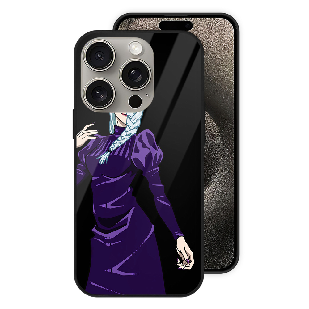 （画像用） 呪術廻戦 Jujutsu Kaisen 【iPhone15Pro対応】スマホケース 耐衝撃＆黄変防止 背面ガラス