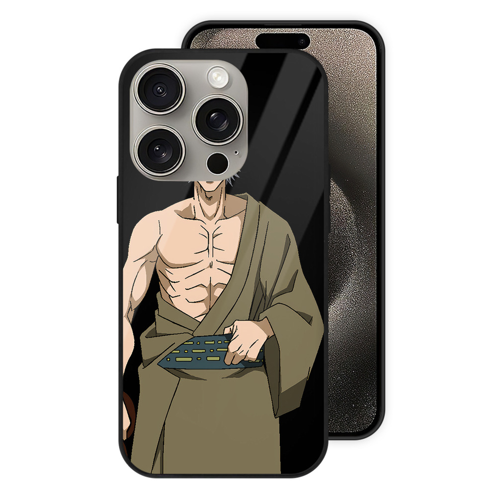 （画像用） 呪術廻戦 Jujutsu Kaisen 【iPhone15Pro対応】スマホケース 耐衝撃＆黄変防止 背面ガラス