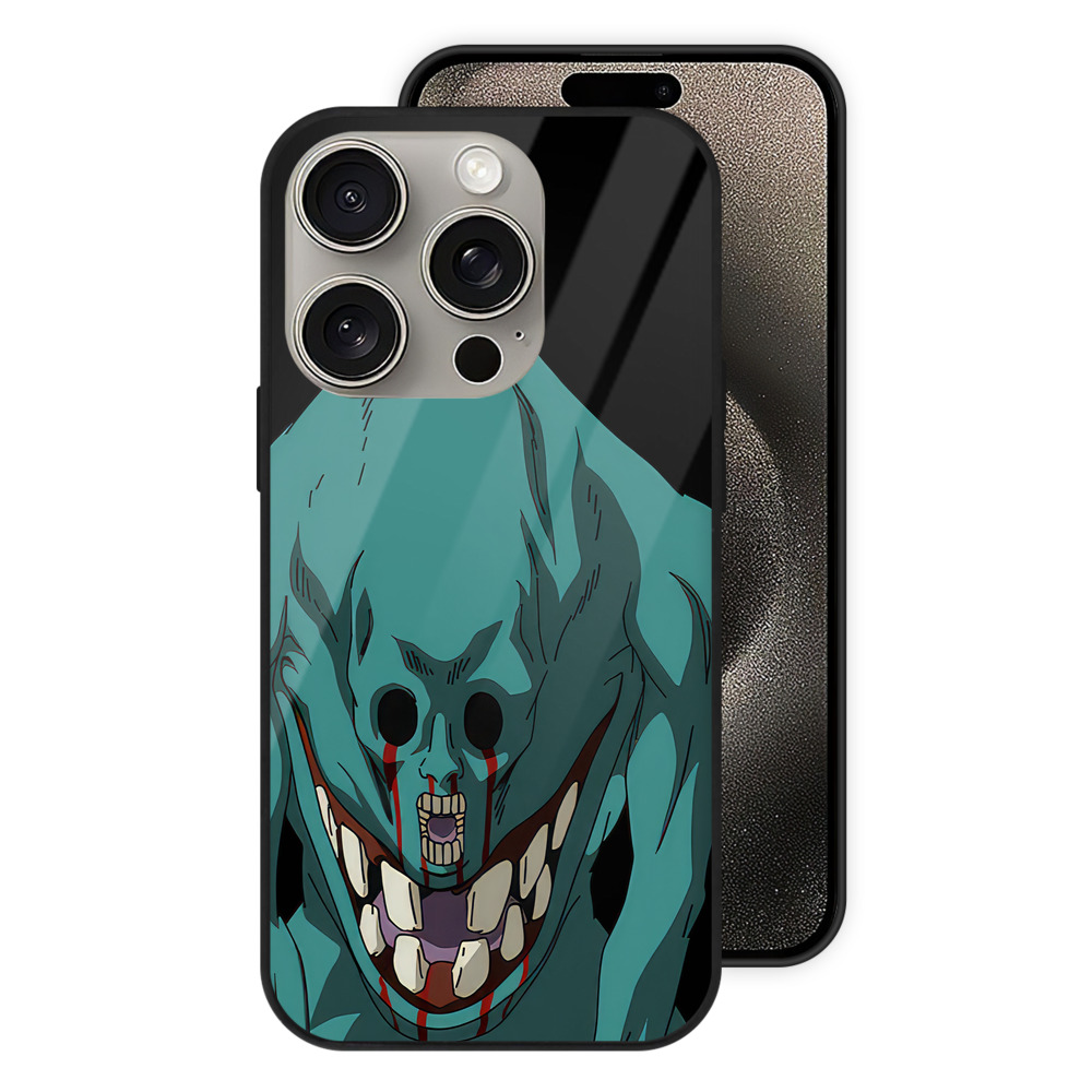（画像用） 呪術廻戦 Jujutsu Kaisen 【iPhone15Pro対応】スマホケース 耐衝撃＆黄変防止 背面ガラス