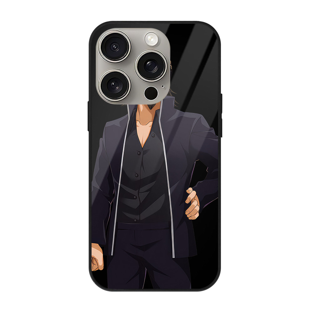 （画像用） 呪術廻戦 Jujutsu Kaisen 【iPhone15Pro対応】スマホケース 耐衝撃＆黄変防止 背面ガラス