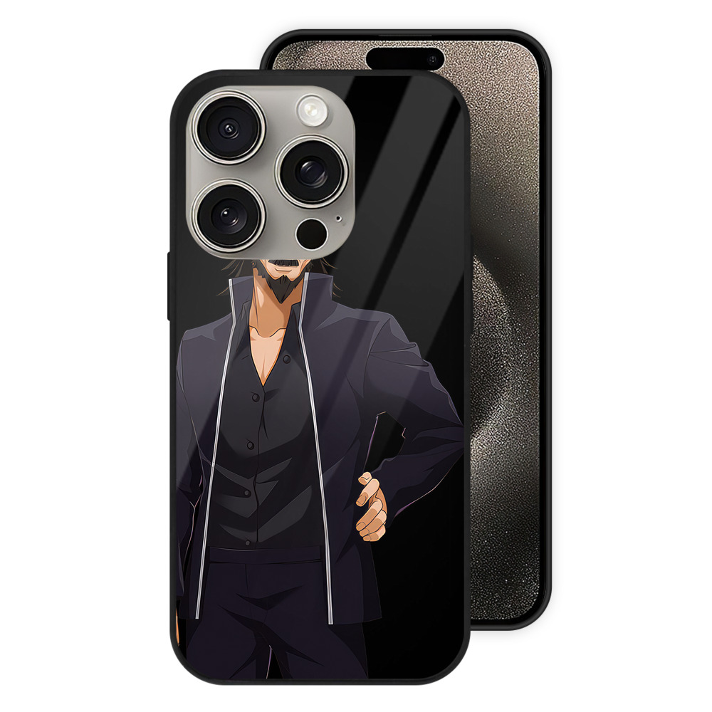 （画像用） 呪術廻戦 Jujutsu Kaisen 【iPhone15Pro対応】スマホケース 耐衝撃＆黄変防止 背面ガラス
