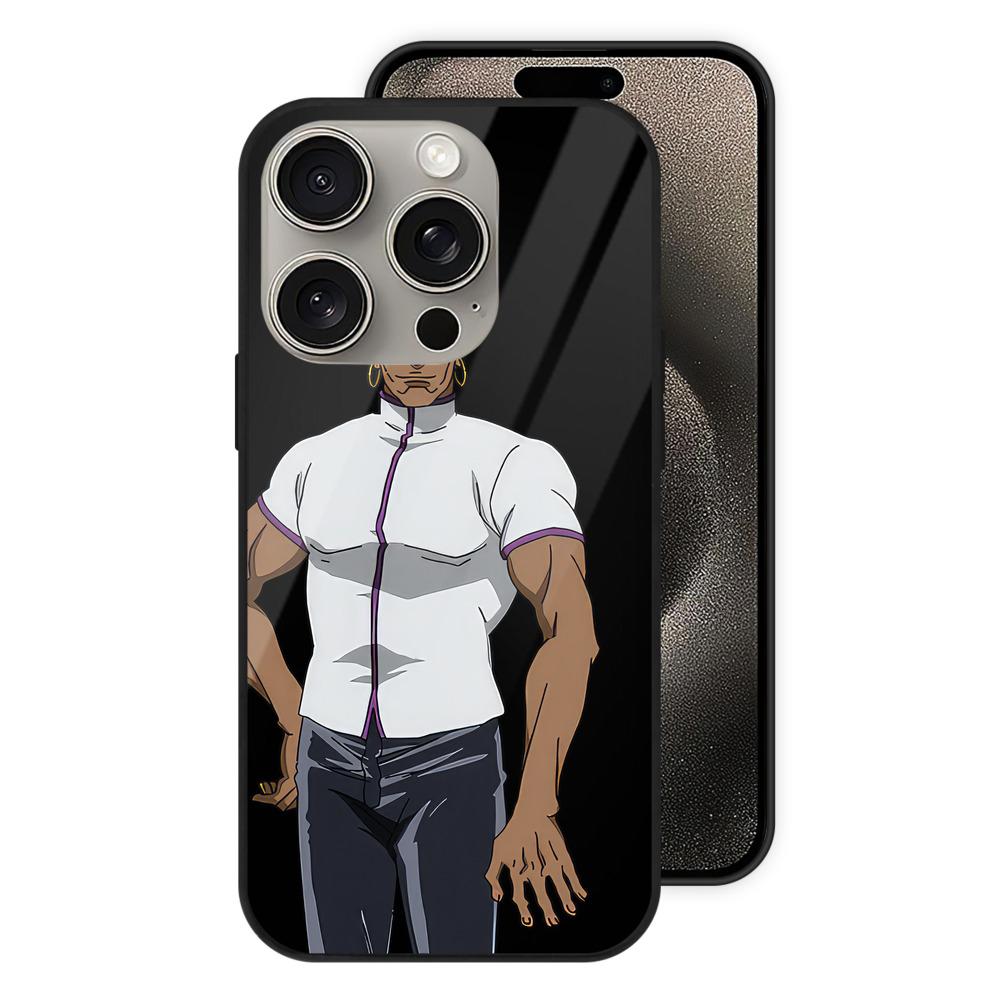 （画像用） 呪術廻戦 Jujutsu Kaisen 【iPhone15Pro対応】スマホケース 耐衝撃＆黄変防止 背面ガラス