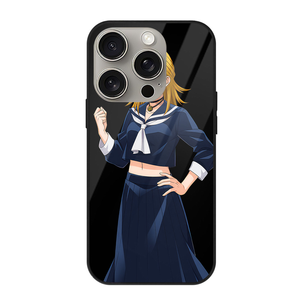 （画像用） 呪術廻戦 Jujutsu Kaisen 【iPhone15Pro対応】スマホケース 耐衝撃＆黄変防止 背面ガラス