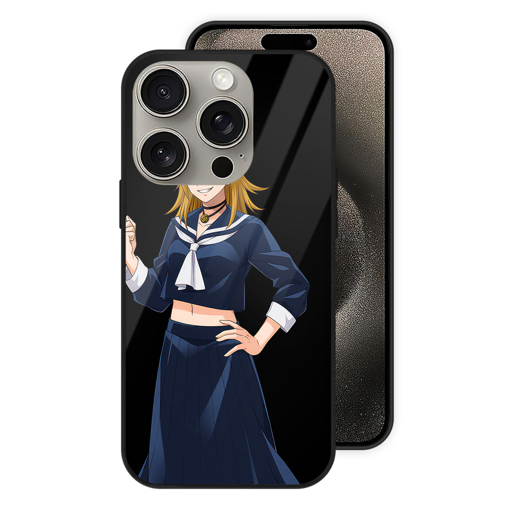 （画像用） 呪術廻戦 Jujutsu Kaisen 【iPhone15Pro対応】スマホケース 耐衝撃＆黄変防止 背面ガラス