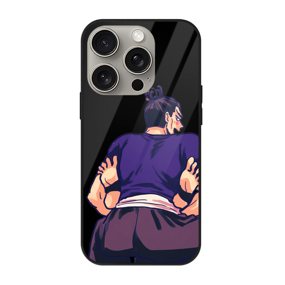 （画像用） 呪術廻戦 Jujutsu Kaisen 【iPhone15Pro対応】スマホケース 耐衝撃＆黄変防止 背面ガラス