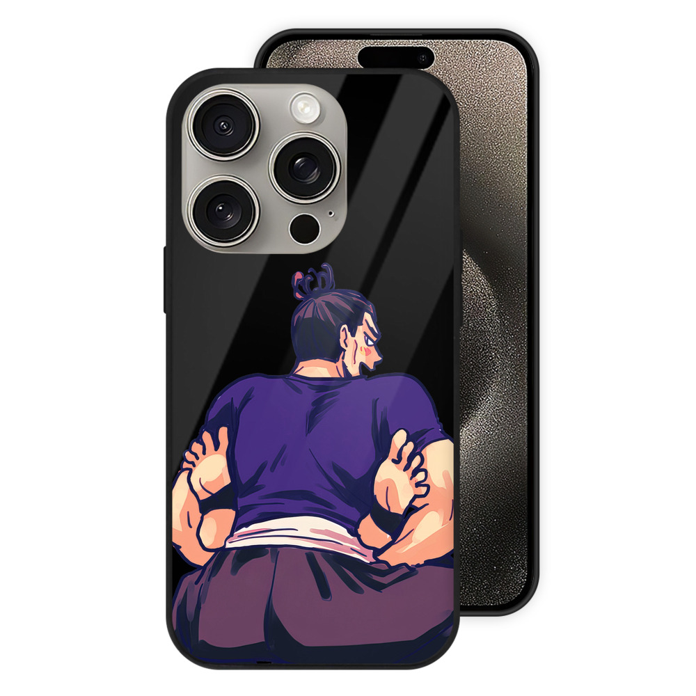 （画像用） 呪術廻戦 Jujutsu Kaisen 【iPhone15Pro対応】スマホケース 耐衝撃＆黄変防止 背面ガラス