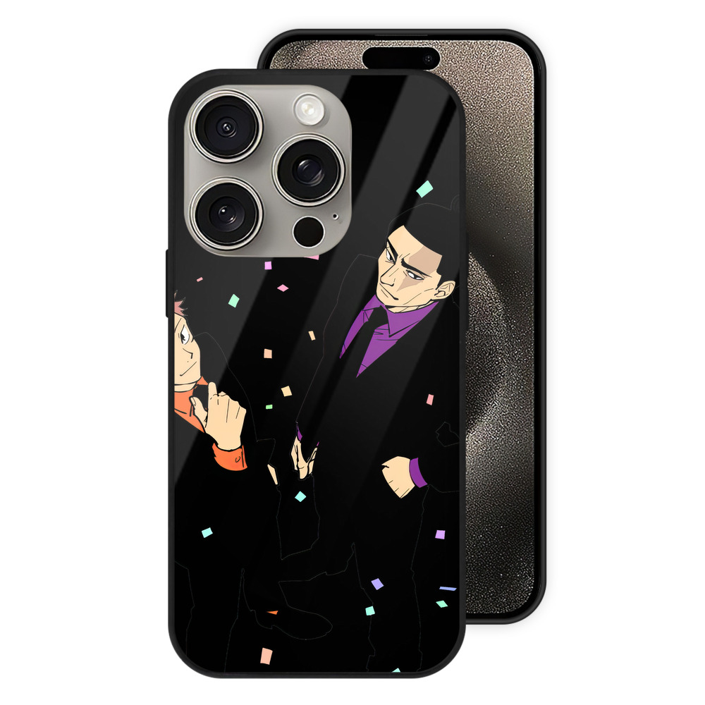 （画像用） 呪術廻戦 Jujutsu Kaisen 【iPhone15Pro対応】スマホケース 耐衝撃＆黄変防止 背面ガラス