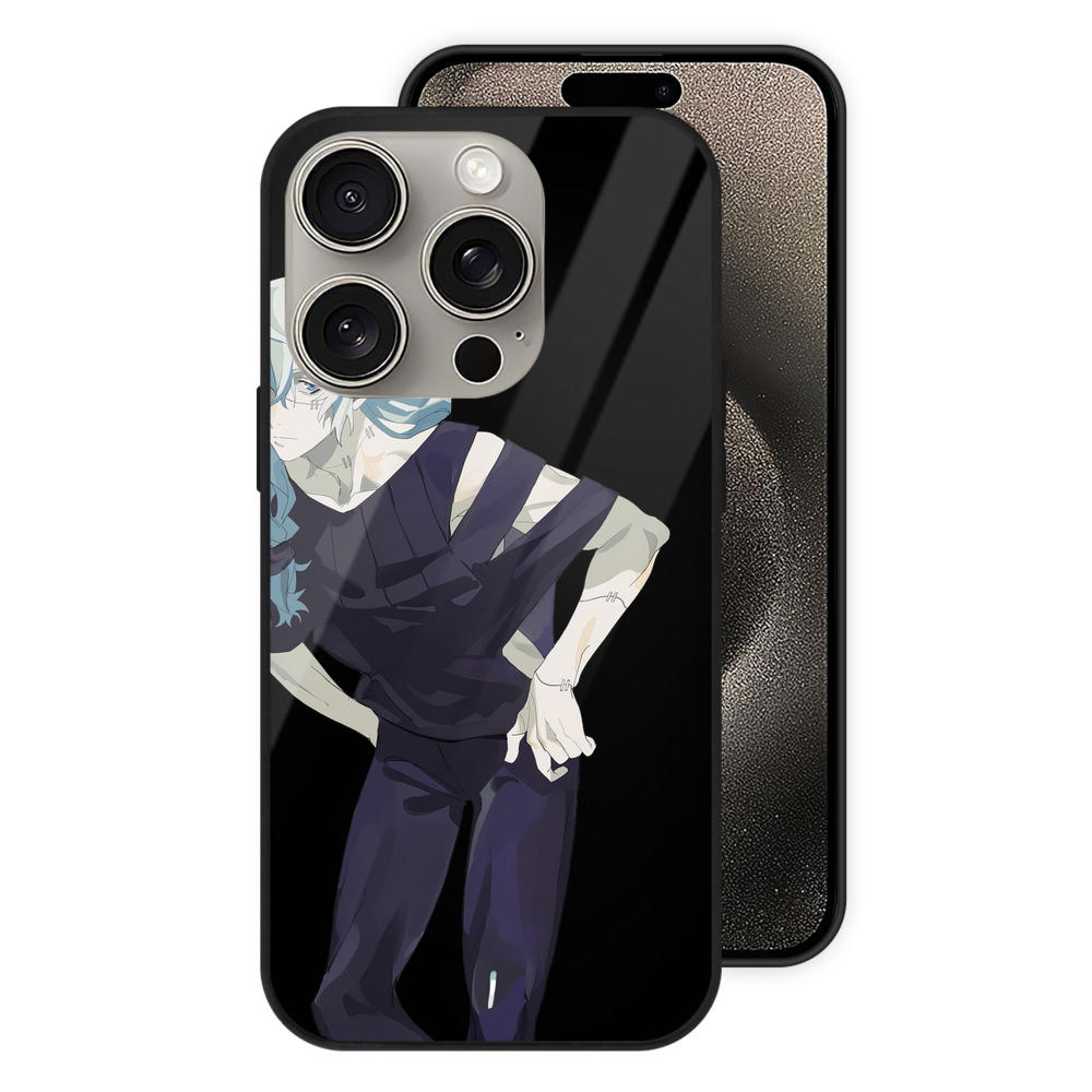 （画像用） 呪術廻戦 Jujutsu Kaisen 【iPhone15Pro対応】スマホケース 耐衝撃＆黄変防止 背面ガラス