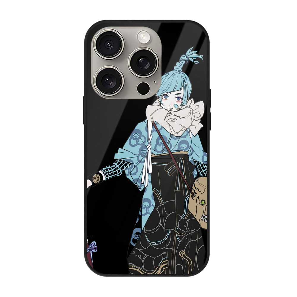 （画像用） 呪術廻戦 Jujutsu Kaisen 【iPhone15Pro対応】スマホケース 耐衝撃＆黄変防止 背面ガラス