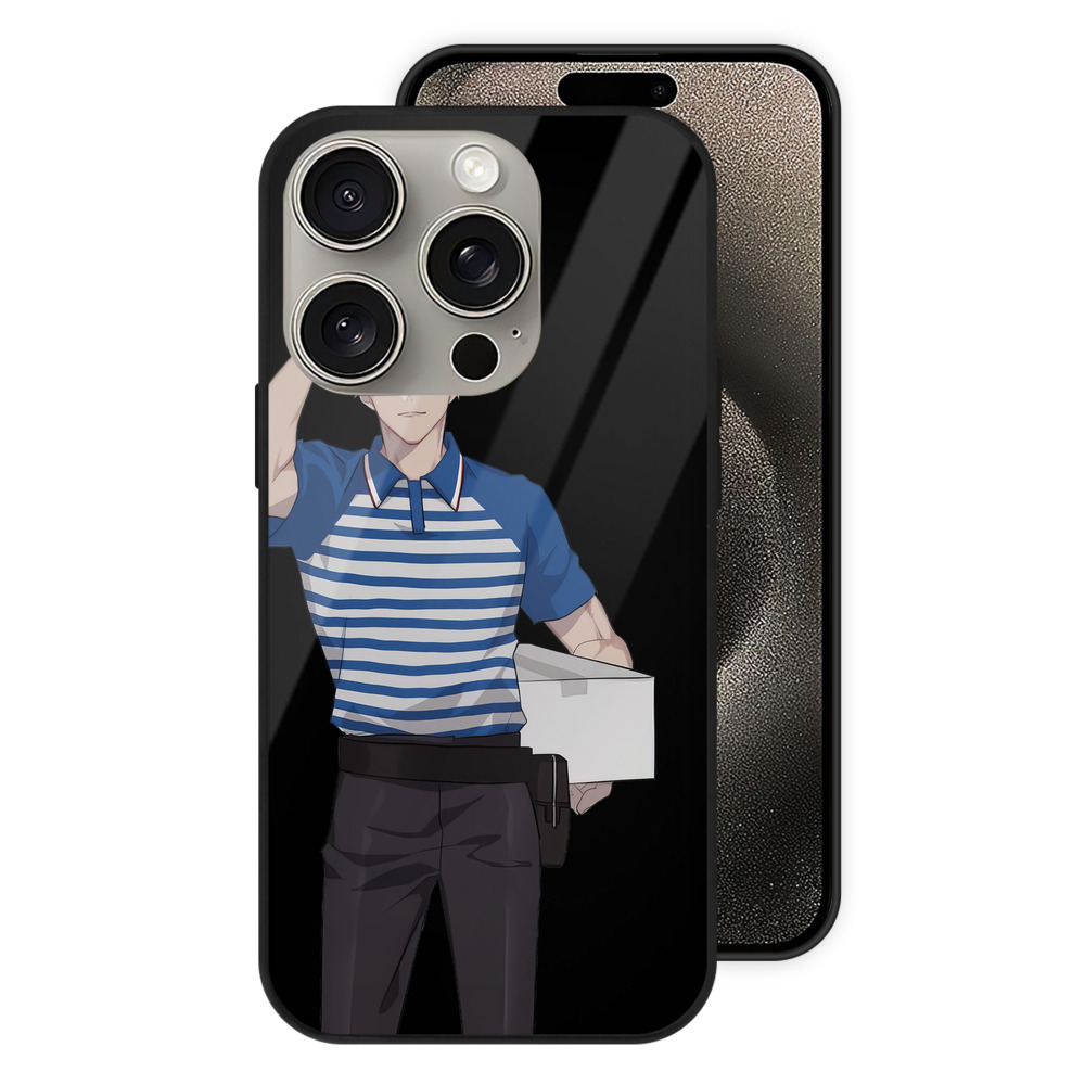 （画像用） 呪術廻戦 Jujutsu Kaisen 【iPhone15Pro対応】スマホケース 耐衝撃＆黄変防止 背面ガラス