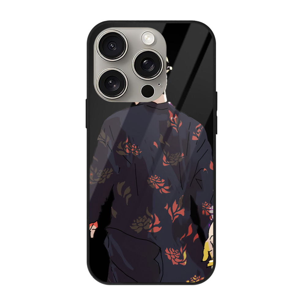 （画像用） 呪術廻戦 Jujutsu Kaisen 【iPhone15Pro対応】スマホケース 耐衝撃＆黄変防止 背面ガラス