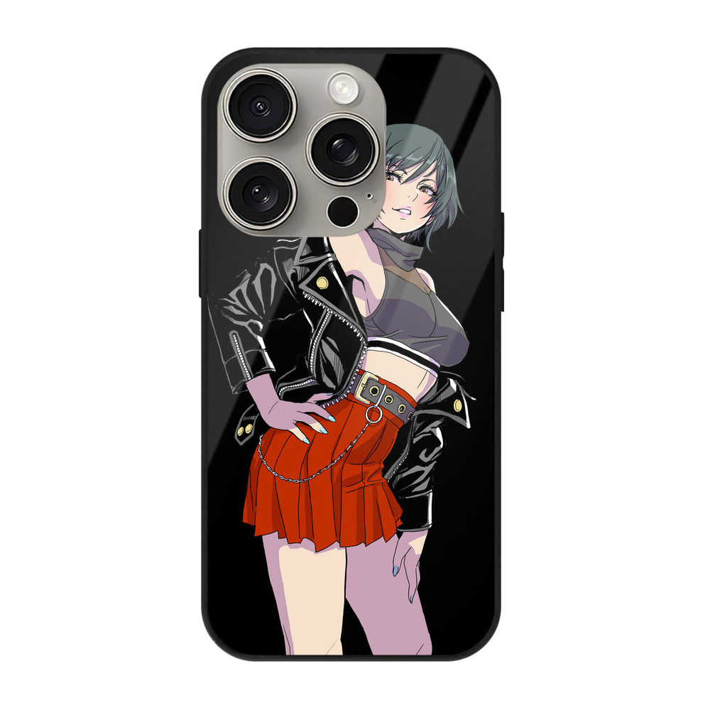 （画像用） 呪術廻戦 Jujutsu Kaisen 【iPhone15Pro対応】スマホケース 耐衝撃＆黄変防止 背面ガラス