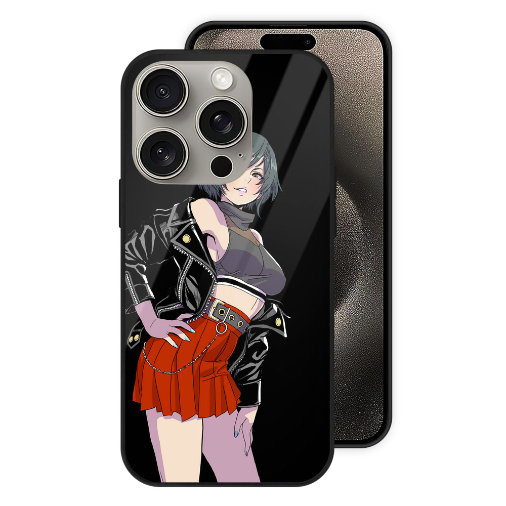 （画像用） 呪術廻戦 Jujutsu Kaisen 【iPhone15Pro対応】スマホケース 耐衝撃＆黄変防止 背面ガラス