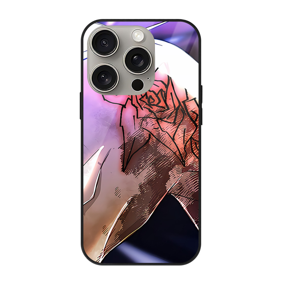（画像用） 呪術廻戦 Jujutsu Kaisen 【iPhone15Pro対応】スマホケース 耐衝撃＆黄変防止 背面ガラス