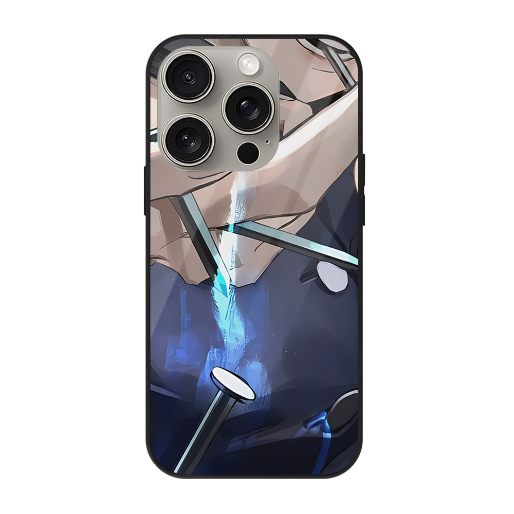 （画像用） 呪術廻戦 Jujutsu Kaisen 【iPhone15Pro対応】スマホケース 耐衝撃＆黄変防止 背面ガラス