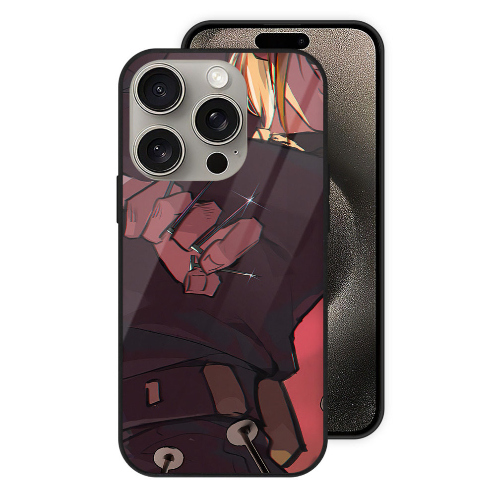 （画像用） 呪術廻戦 Jujutsu Kaisen 【iPhone15Pro対応】スマホケース 耐衝撃＆黄変防止 背面ガラス