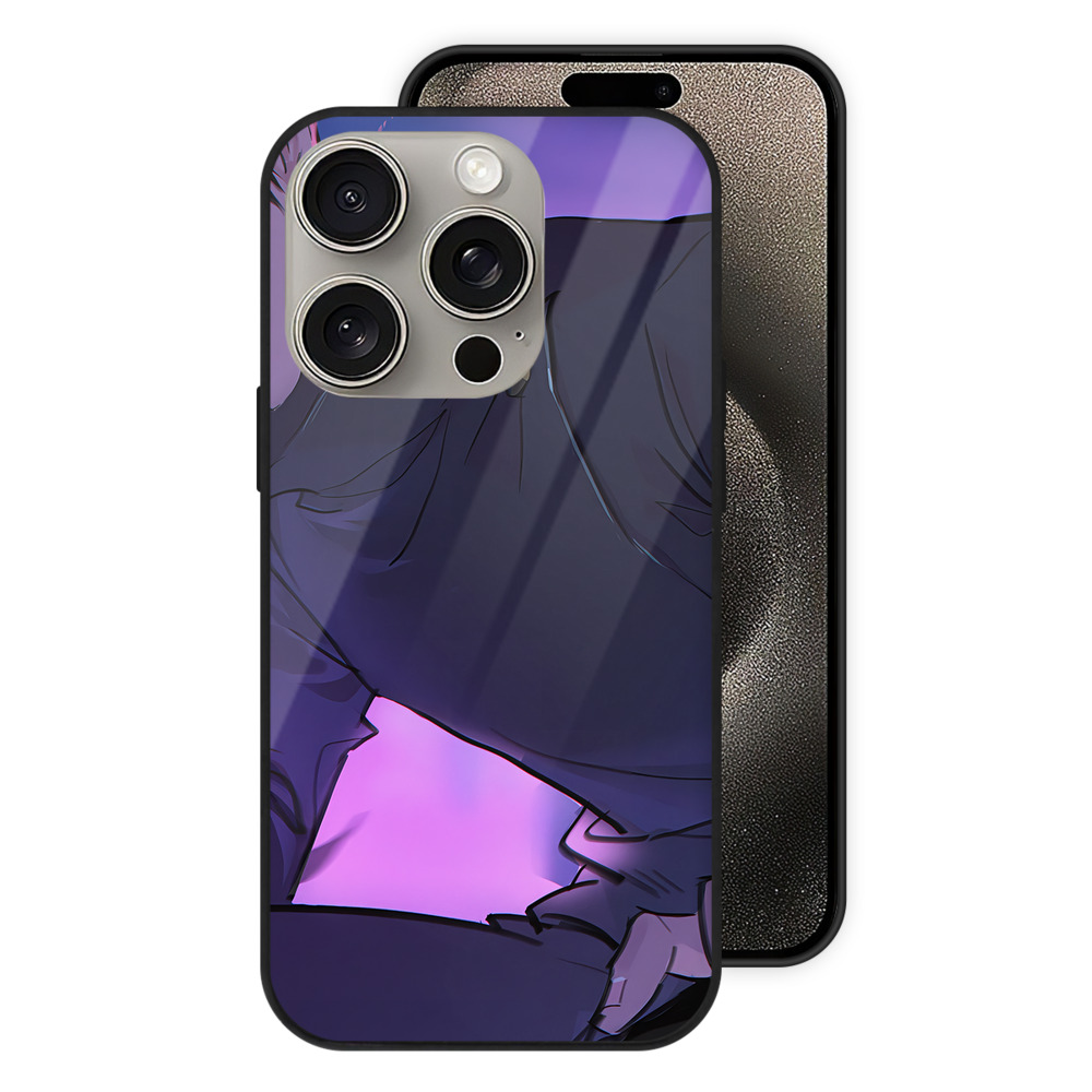 （画像用） 呪術廻戦 Jujutsu Kaisen 【iPhone15Pro対応】スマホケース 耐衝撃＆黄変防止 背面ガラス