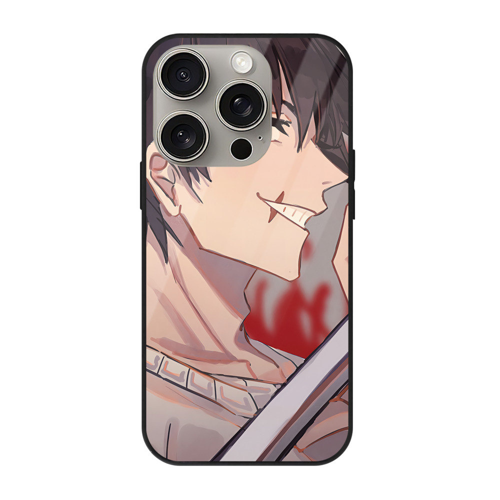 （画像用） 呪術廻戦 Jujutsu Kaisen 【iPhone15Pro対応】スマホケース 耐衝撃＆黄変防止 背面ガラス