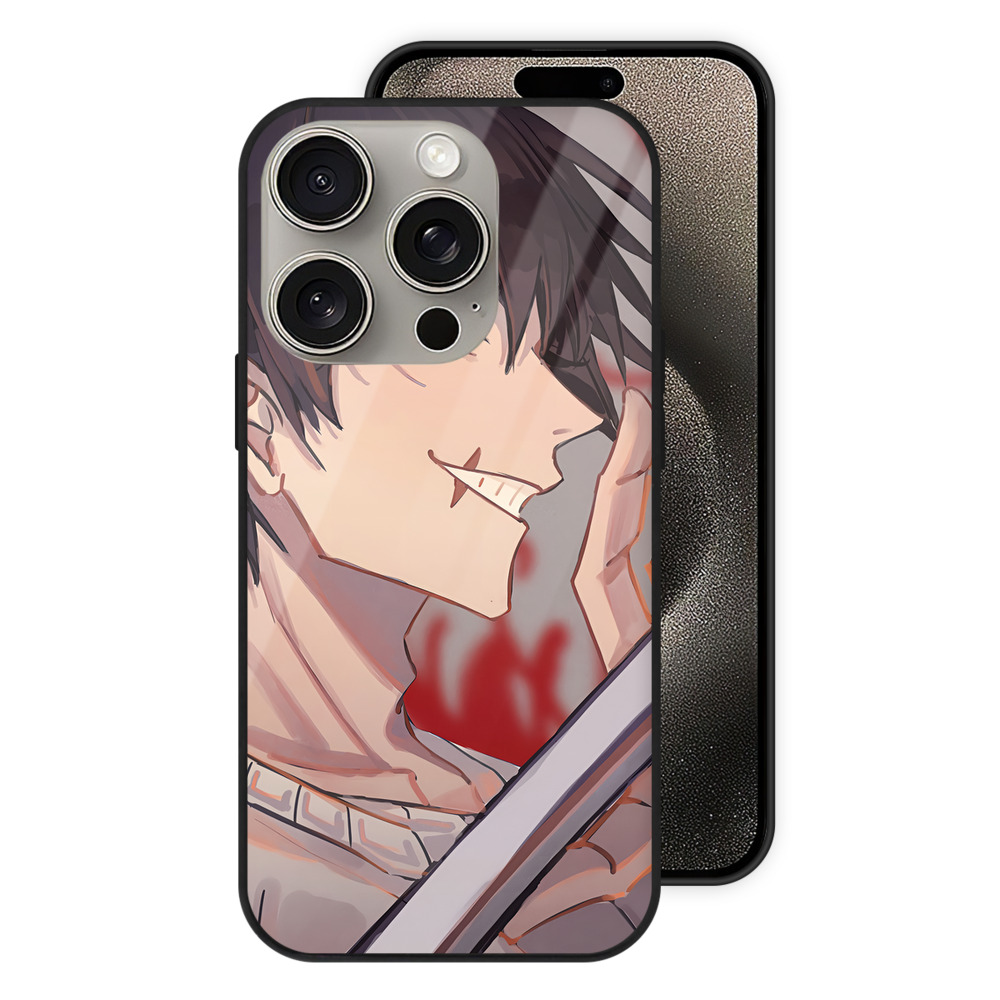（画像用） 呪術廻戦 Jujutsu Kaisen 【iPhone15Pro対応】スマホケース 耐衝撃＆黄変防止 背面ガラス