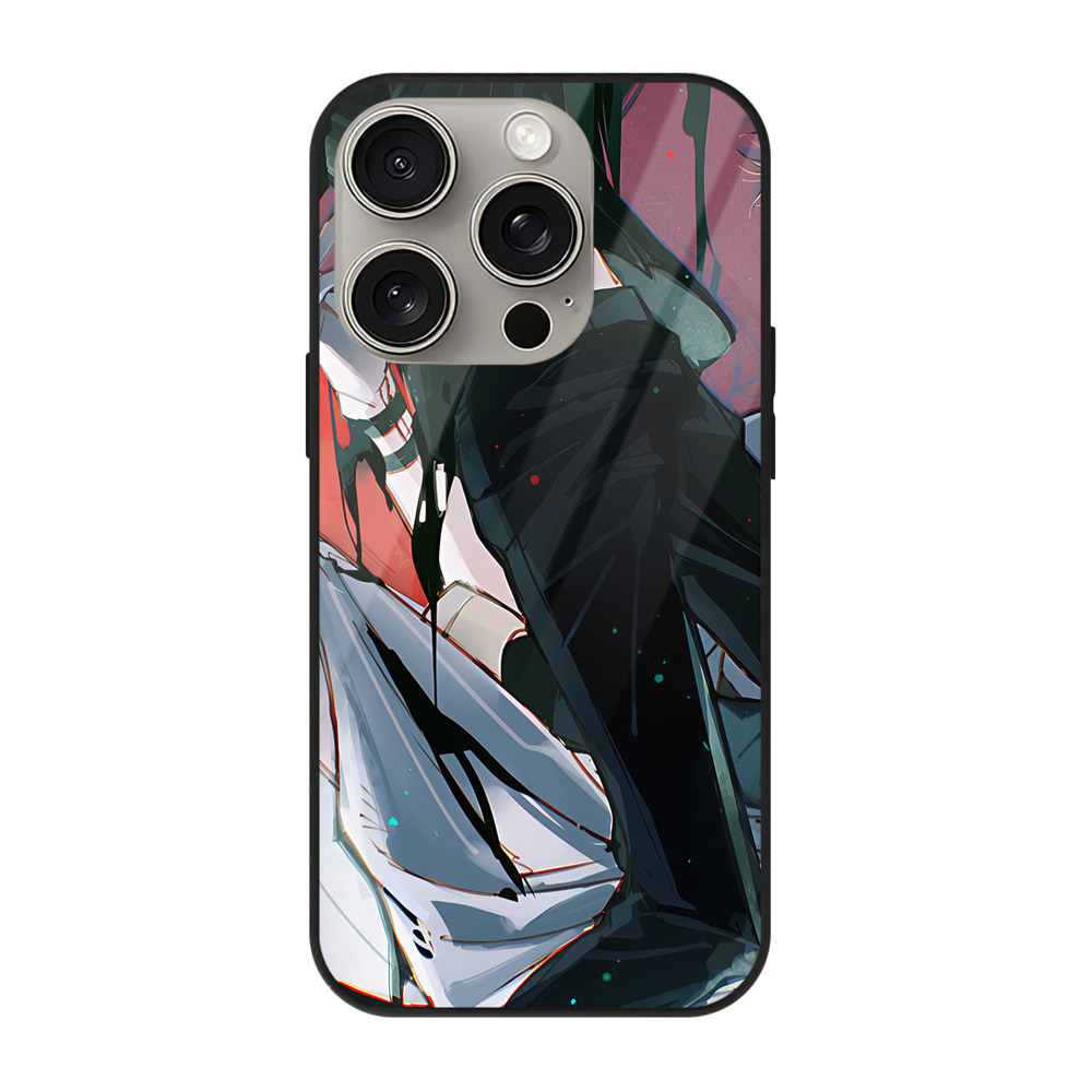 （画像用） 呪術廻戦 Jujutsu Kaisen 【iPhone15Pro対応】スマホケース 耐衝撃＆黄変防止 背面ガラス