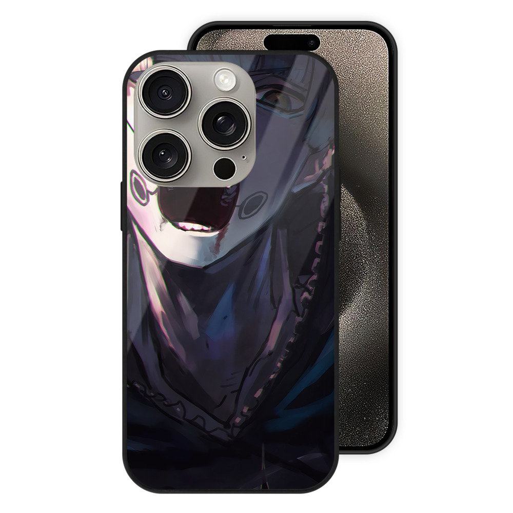（画像用） 呪術廻戦 Jujutsu Kaisen 【iPhone15Pro対応】スマホケース 耐衝撃＆黄変防止 背面ガラス