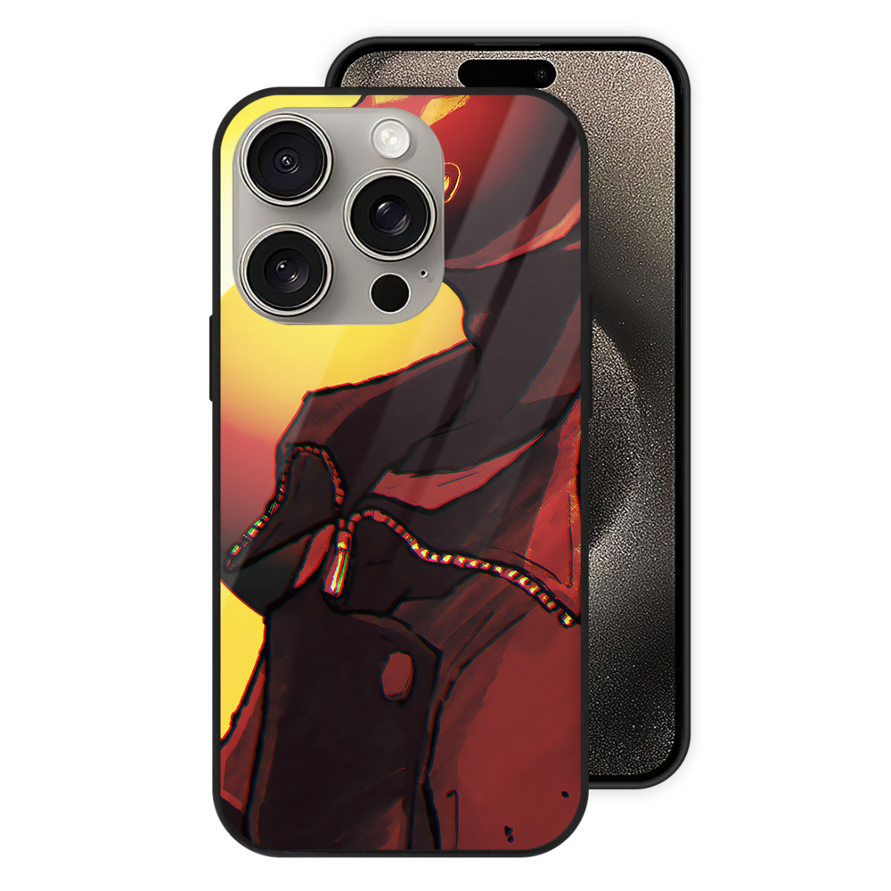 （画像用） 呪術廻戦 Jujutsu Kaisen 【iPhone15Pro対応】スマホケース 耐衝撃＆黄変防止 背面ガラス