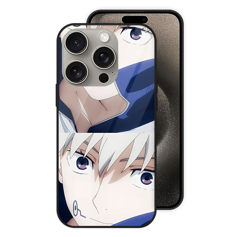 （画像用） 呪術廻戦 Jujutsu Kaisen 【iPhone15Pro対応】スマホケース 耐衝撃＆黄変防止 背面ガラス