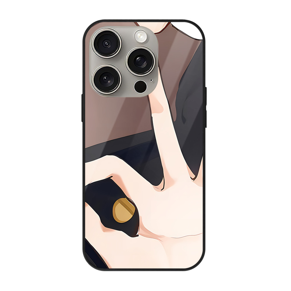 （画像用） 呪術廻戦 Jujutsu Kaisen 【iPhone15Pro対応】スマホケース 耐衝撃＆黄変防止 背面ガラス