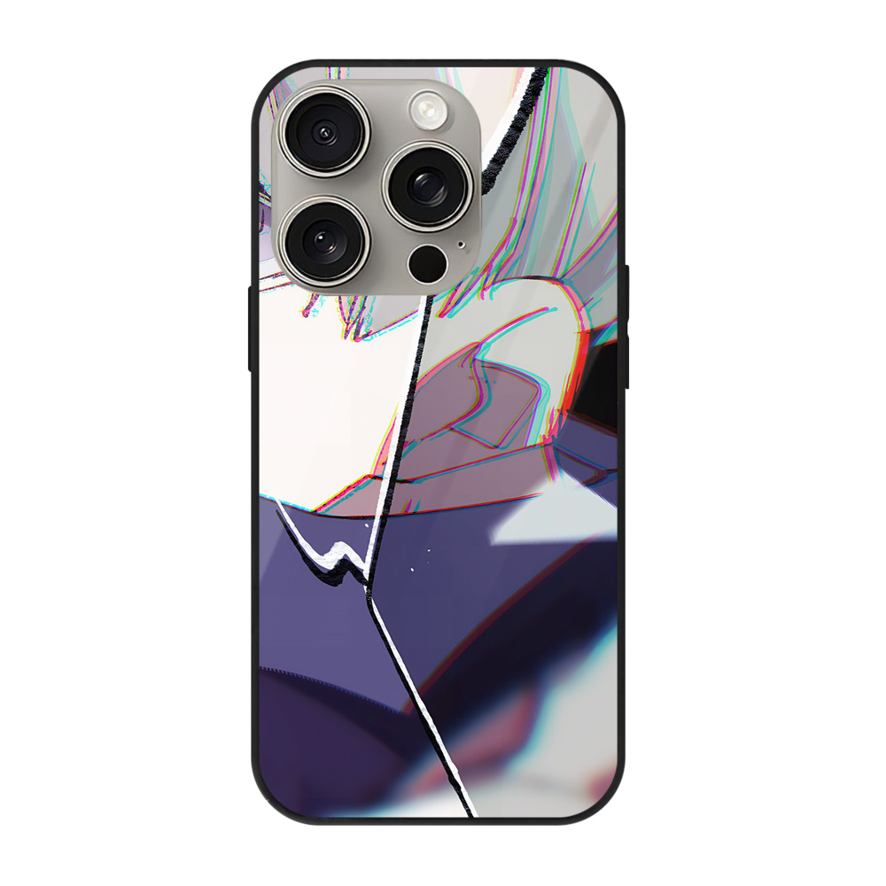 （画像用） 呪術廻戦 Jujutsu Kaisen 【iPhone15Pro対応】スマホケース 耐衝撃＆黄変防止 背面ガラス