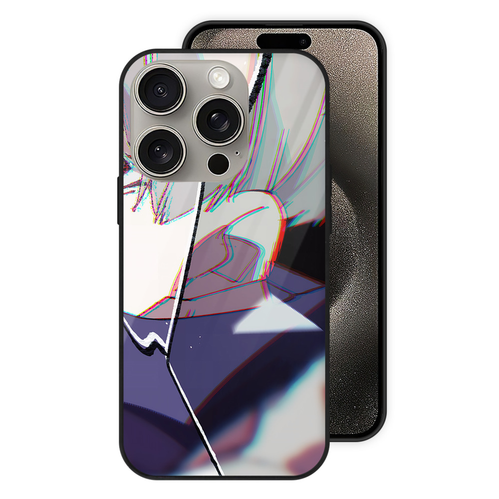 （画像用） 呪術廻戦 Jujutsu Kaisen 【iPhone15Pro対応】スマホケース 耐衝撃＆黄変防止 背面ガラス
