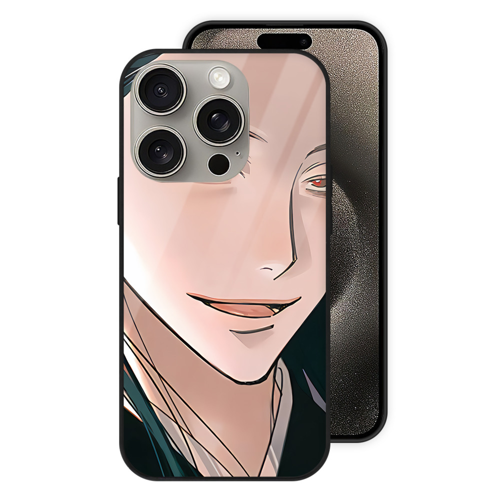 （画像用） 呪術廻戦 Jujutsu Kaisen 【iPhone15Pro対応】スマホケース 耐衝撃＆黄変防止 背面ガラス