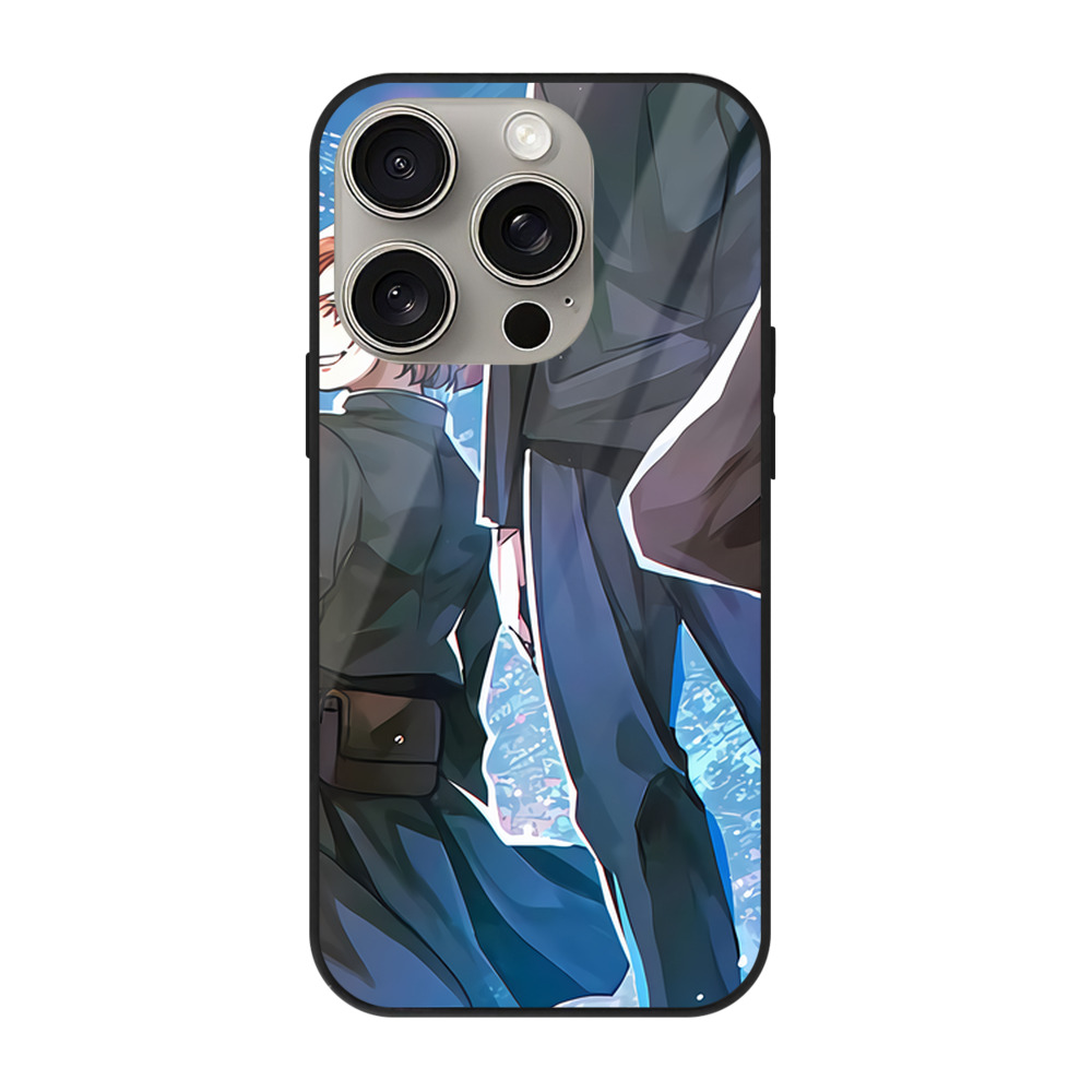 （画像用） 呪術廻戦 Jujutsu Kaisen 【iPhone15Pro対応】スマホケース 耐衝撃＆黄変防止 背面ガラス