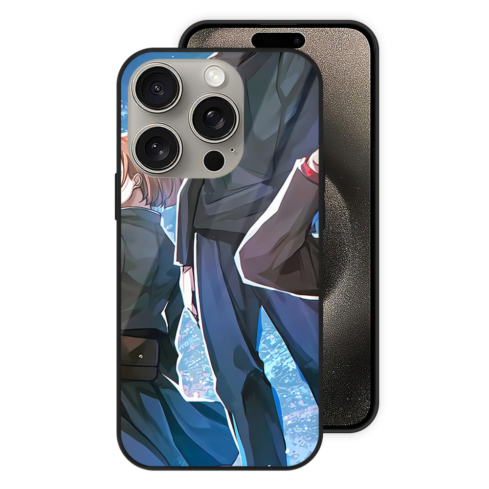（画像用） 呪術廻戦 Jujutsu Kaisen 【iPhone15Pro対応】スマホケース 耐衝撃＆黄変防止 背面ガラス