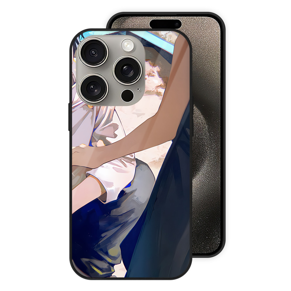 （画像用） 呪術廻戦 Jujutsu Kaisen 【iPhone15Pro対応】スマホケース 耐衝撃＆黄変防止 背面ガラス