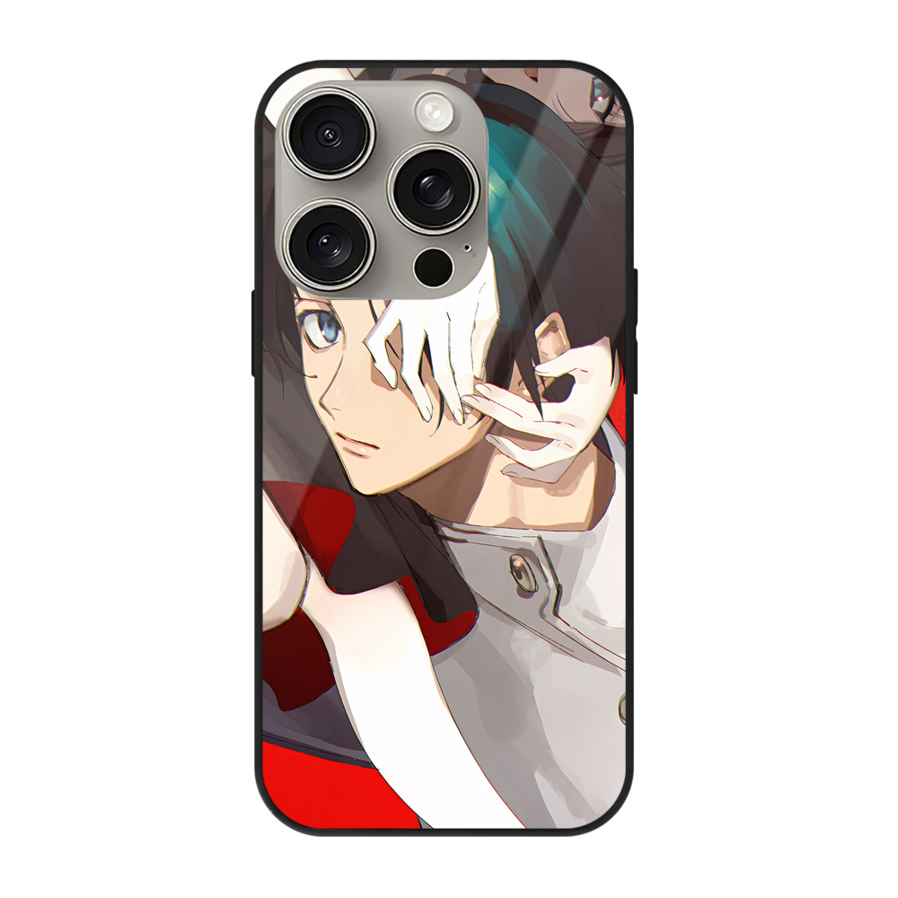 （画像用） 呪術廻戦 Jujutsu Kaisen 【iPhone15Pro対応】スマホケース 耐衝撃＆黄変防止 背面ガラス