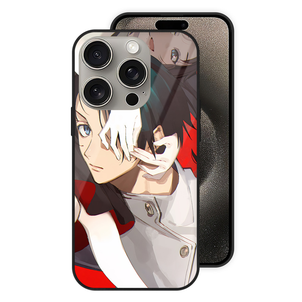 （画像用） 呪術廻戦 Jujutsu Kaisen 【iPhone15Pro対応】スマホケース 耐衝撃＆黄変防止 背面ガラス