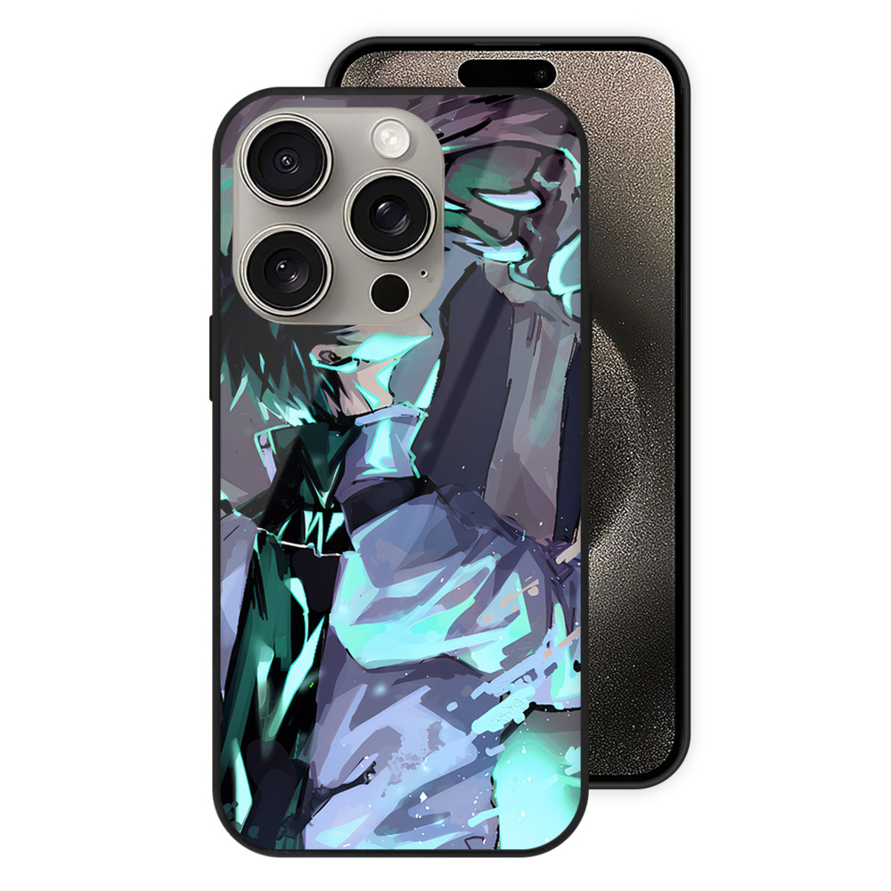 （画像用） 呪術廻戦 Jujutsu Kaisen 【iPhone15Pro対応】スマホケース 耐衝撃＆黄変防止 背面ガラス