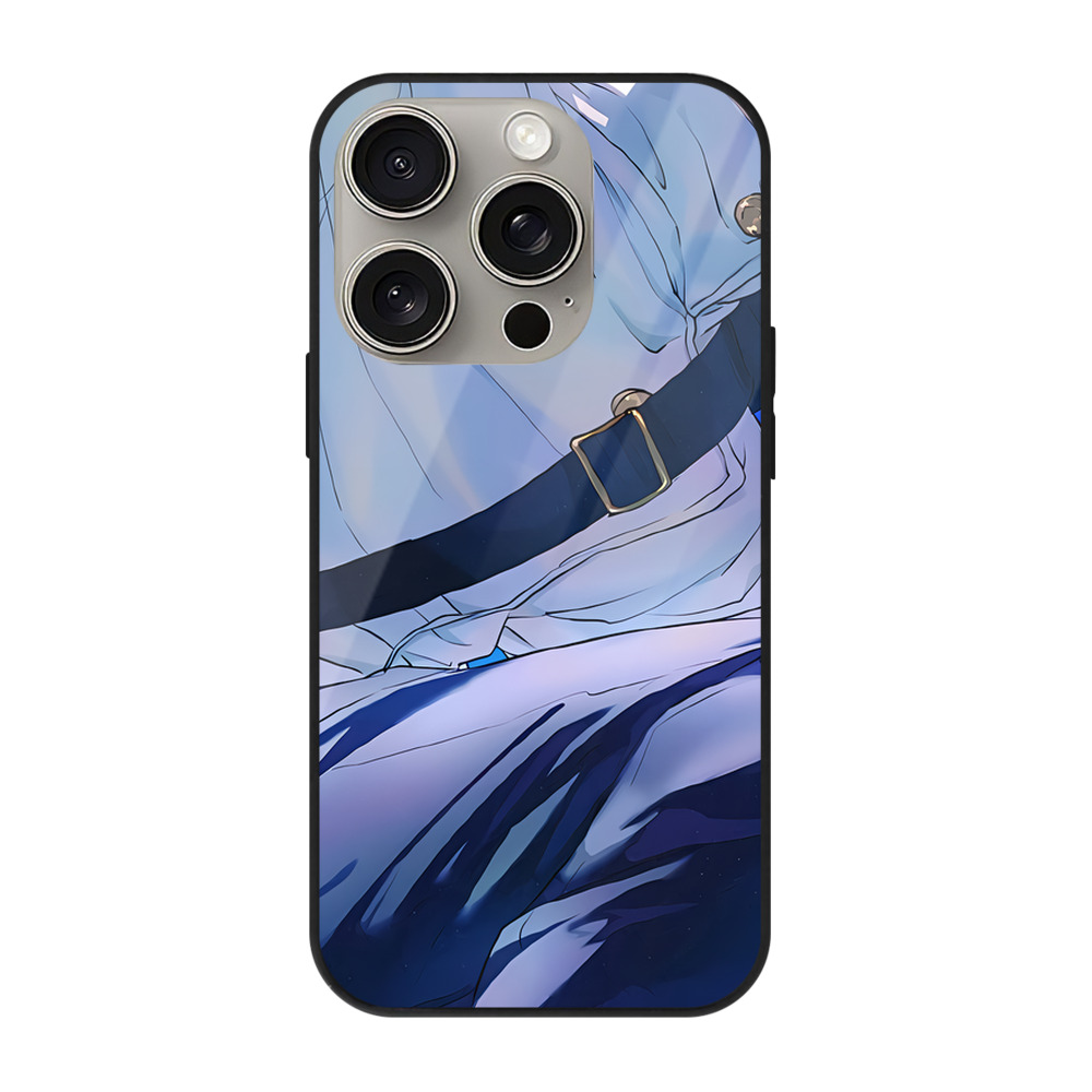 （画像用） 呪術廻戦 Jujutsu Kaisen 【iPhone15Pro対応】スマホケース 耐衝撃＆黄変防止 背面ガラス