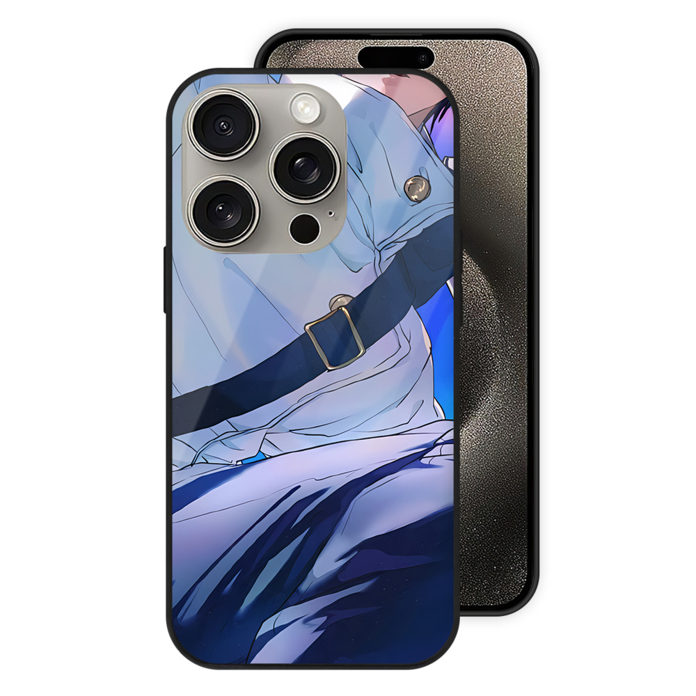 （画像用） 呪術廻戦 Jujutsu Kaisen 【iPhone15Pro対応】スマホケース 耐衝撃＆黄変防止 背面ガラス