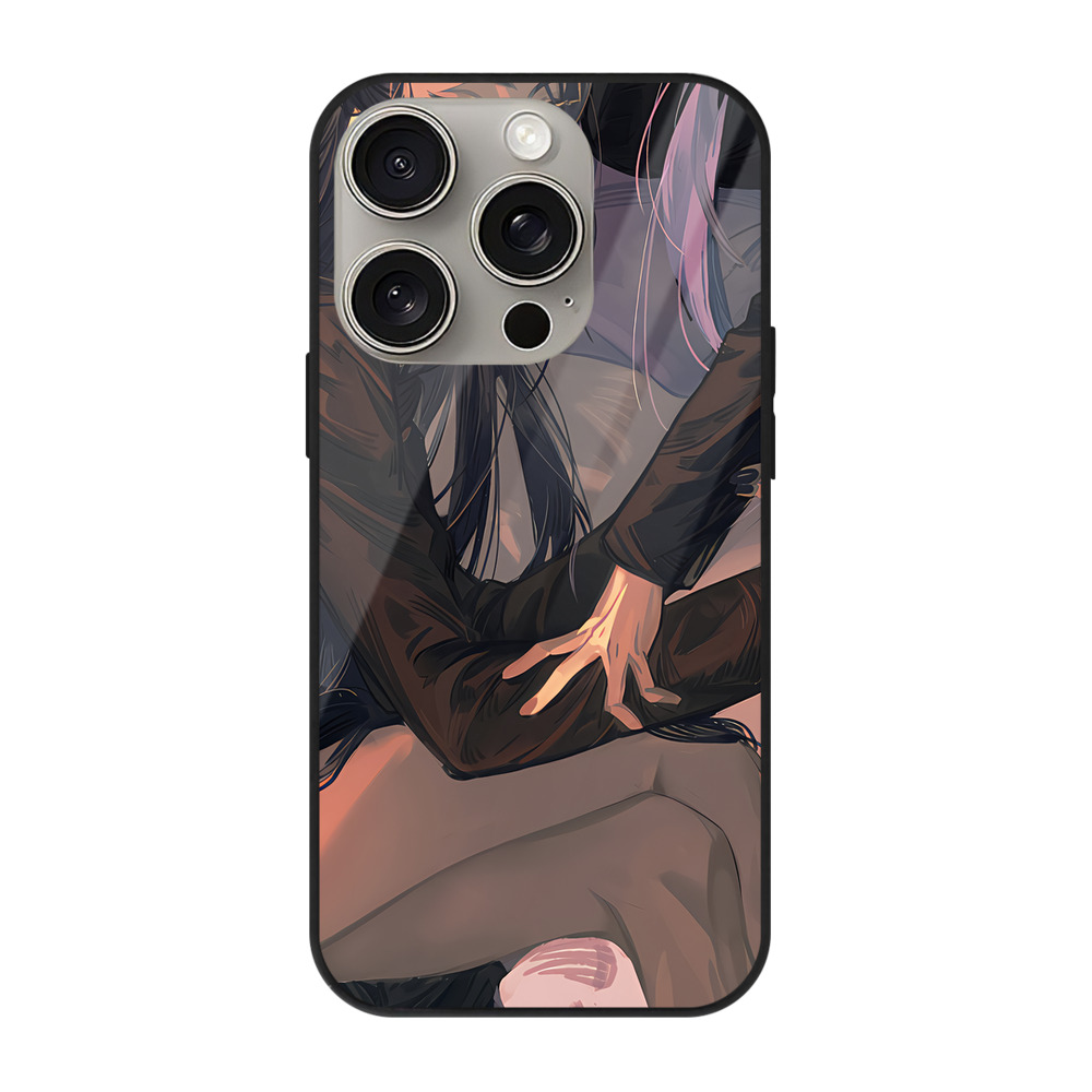 （画像用） 呪術廻戦 Jujutsu Kaisen 【iPhone15Pro対応】スマホケース 耐衝撃＆黄変防止 背面ガラス