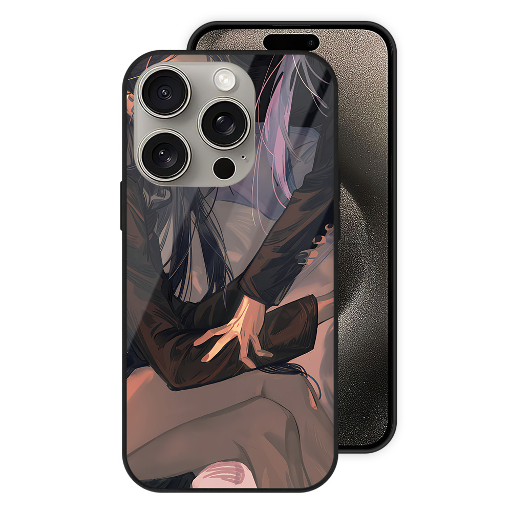 （画像用） 呪術廻戦 Jujutsu Kaisen 【iPhone15Pro対応】スマホケース 耐衝撃＆黄変防止 背面ガラス
