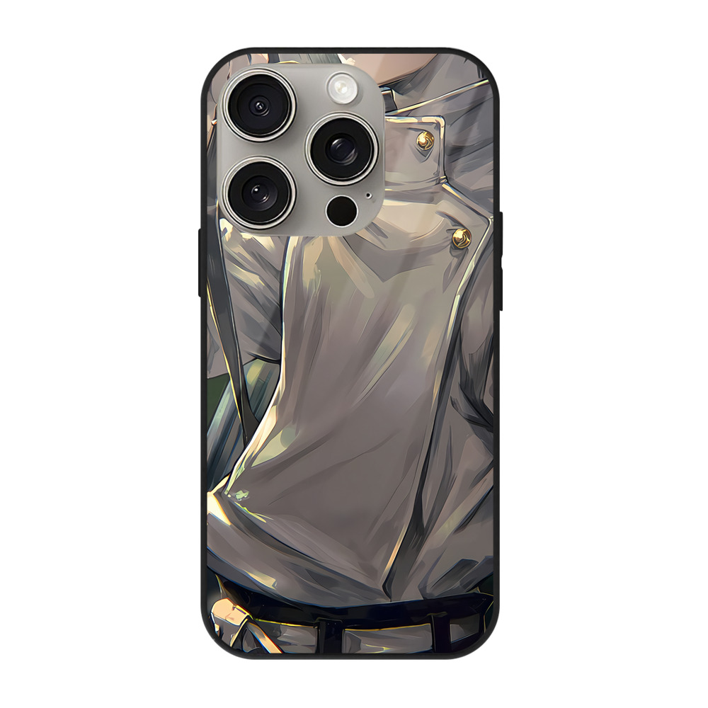 （画像用） 呪術廻戦 Jujutsu Kaisen 【iPhone15Pro対応】スマホケース 耐衝撃＆黄変防止 背面ガラス