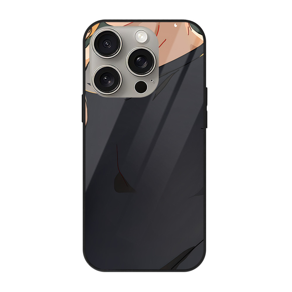 （画像用） 呪術廻戦 Jujutsu Kaisen 【iPhone15Pro対応】スマホケース 耐衝撃＆黄変防止 背面ガラス