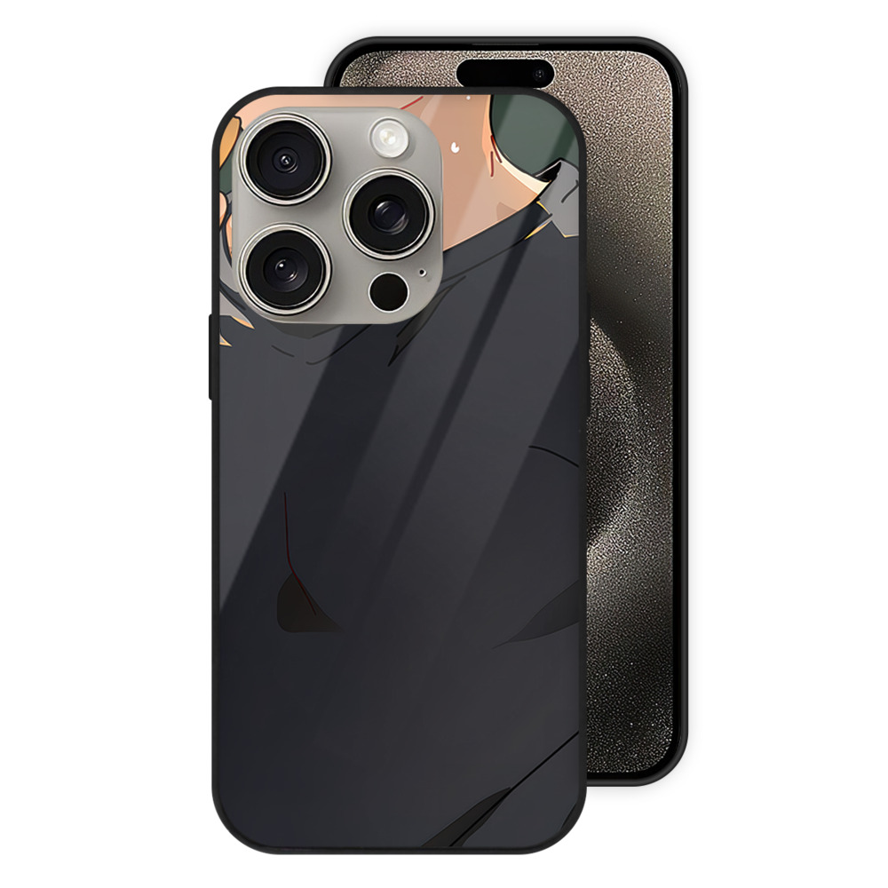 （画像用） 呪術廻戦 Jujutsu Kaisen 【iPhone15Pro対応】スマホケース 耐衝撃＆黄変防止 背面ガラス