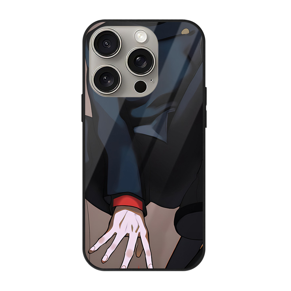 （画像用） 呪術廻戦 Jujutsu Kaisen 【iPhone15Pro対応】スマホケース 耐衝撃＆黄変防止 背面ガラス