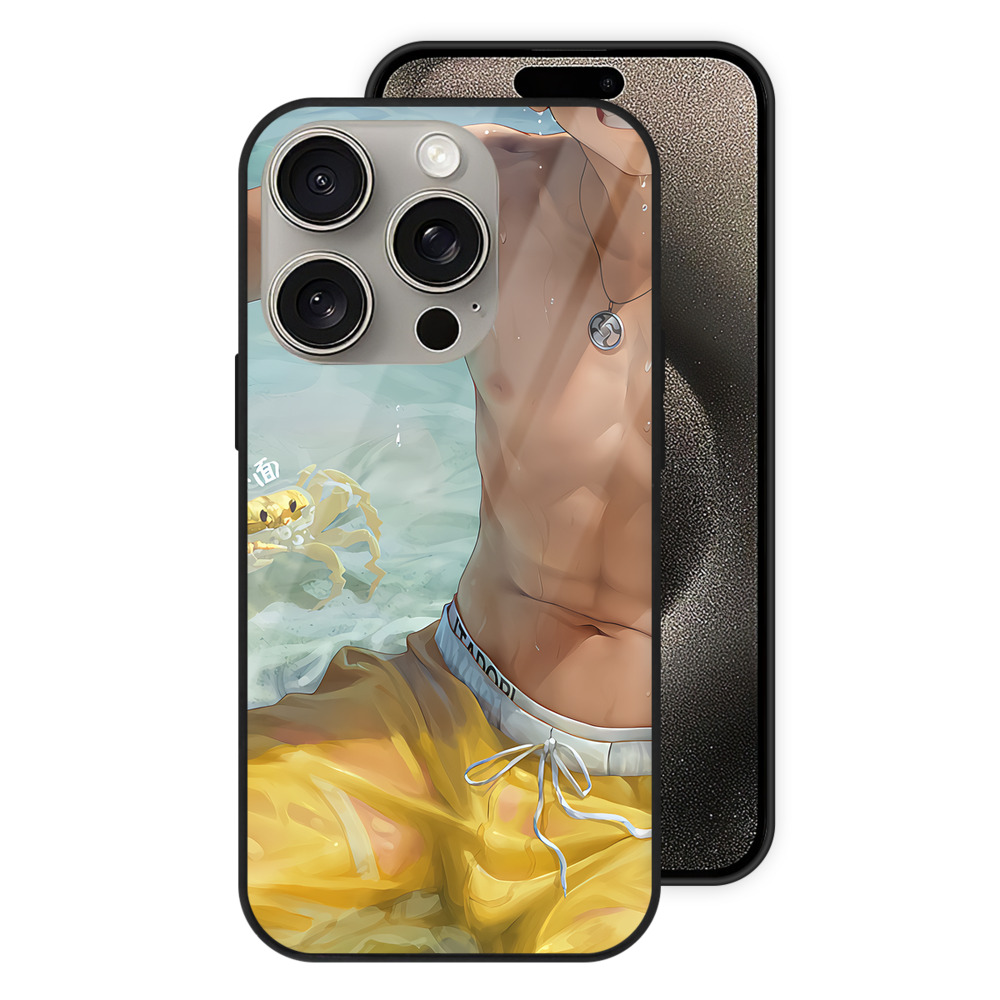 （画像用） 呪術廻戦 Jujutsu Kaisen 【iPhone15Pro対応】スマホケース 耐衝撃＆黄変防止 背面ガラス
