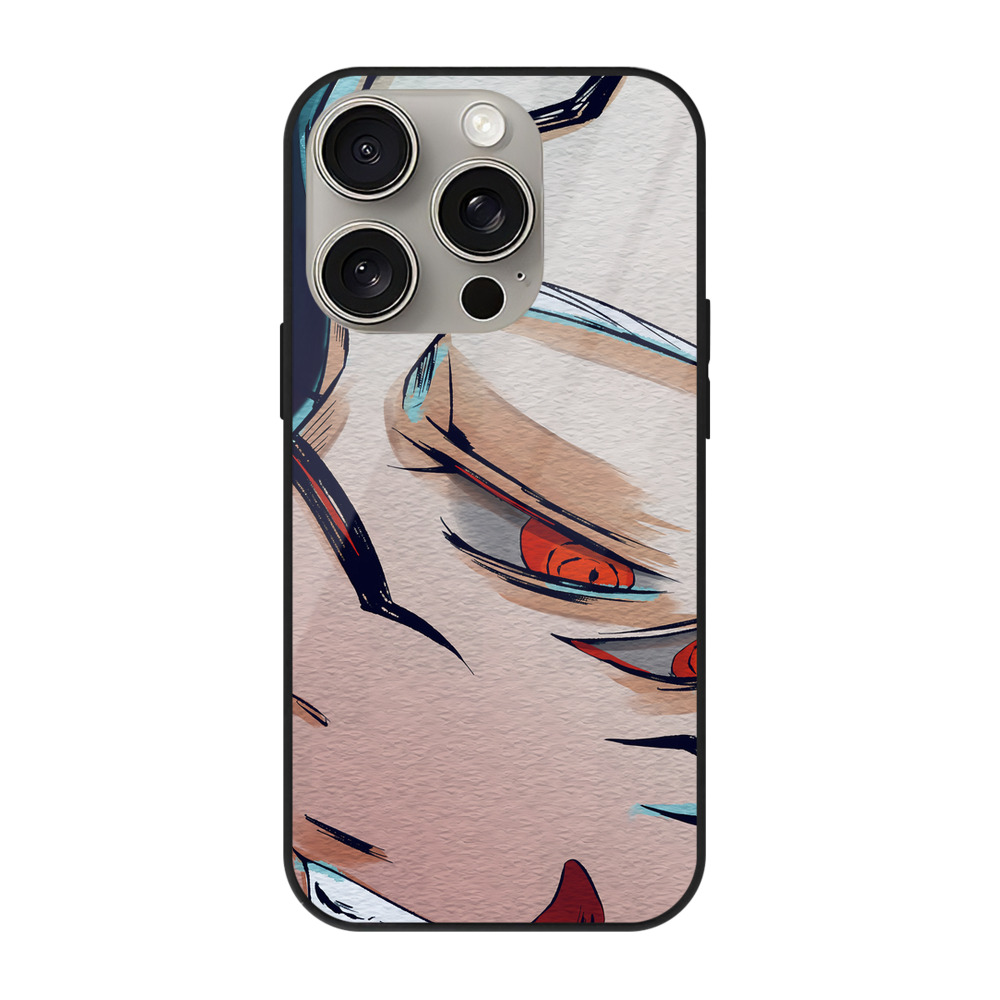 （画像用） 呪術廻戦 Jujutsu Kaisen 【iPhone15Pro対応】スマホケース 耐衝撃＆黄変防止 背面ガラス